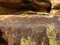 Snake petroglyph