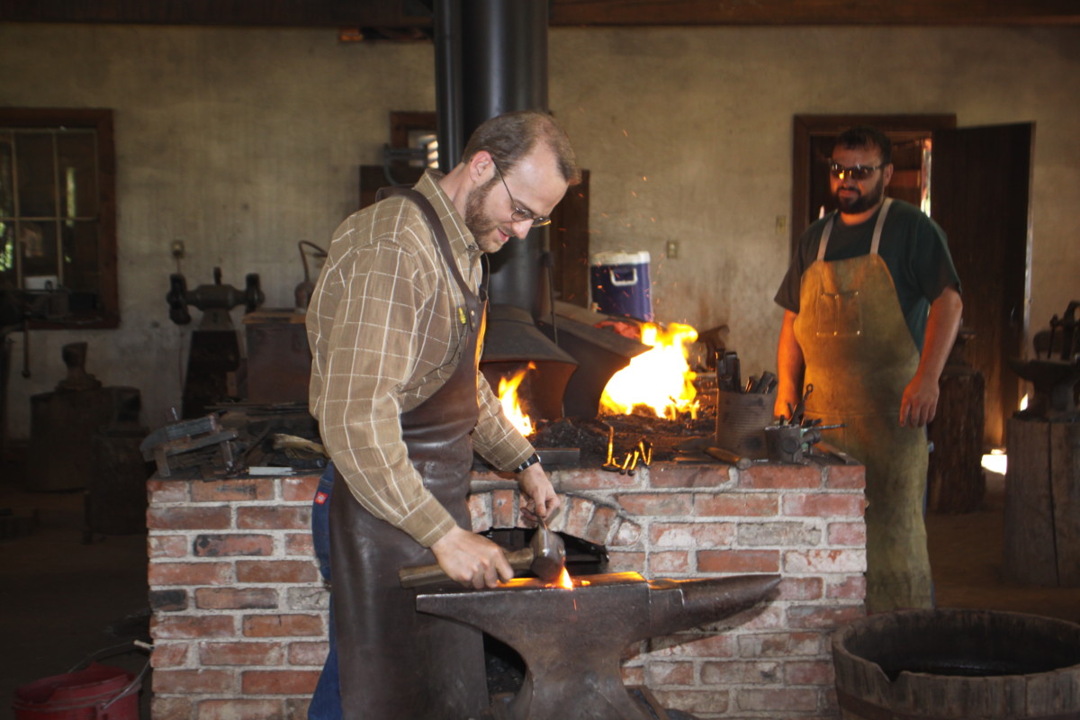 Blacksmith at Homestead Heritage