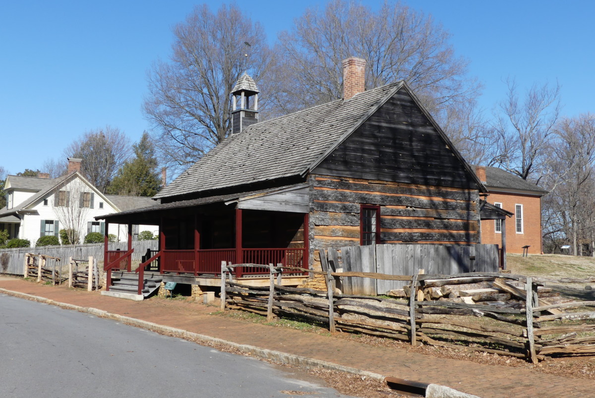 Old Log Church in Hidden Town