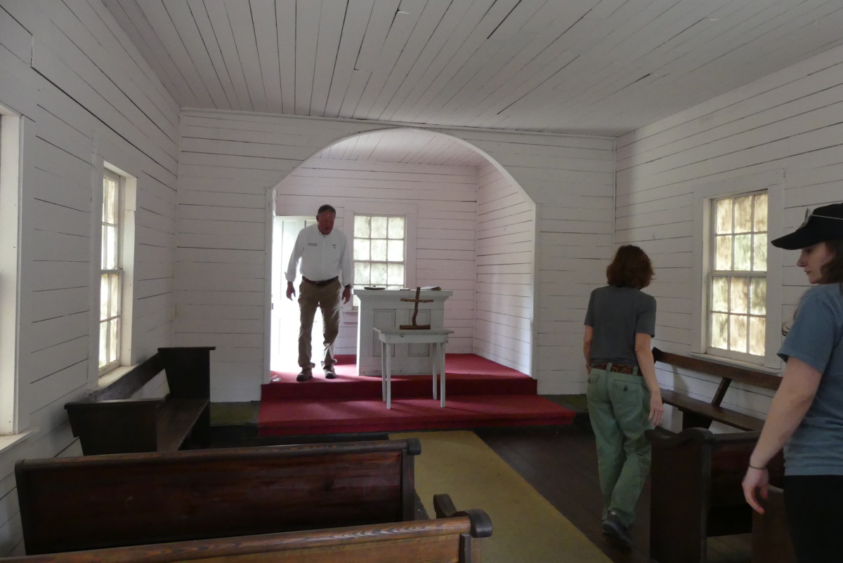 Inside the church