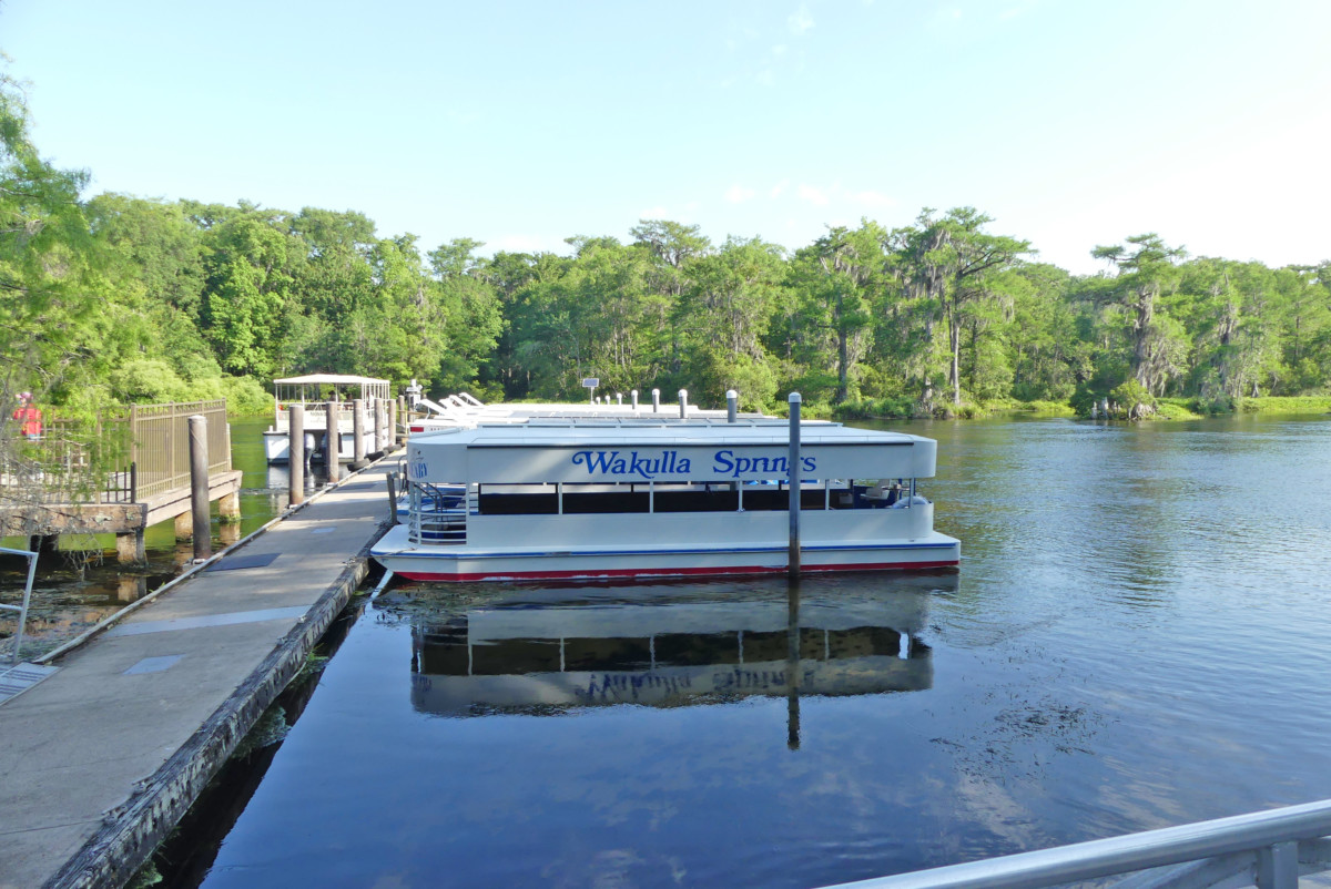 Tour boats at Wakulla Springs