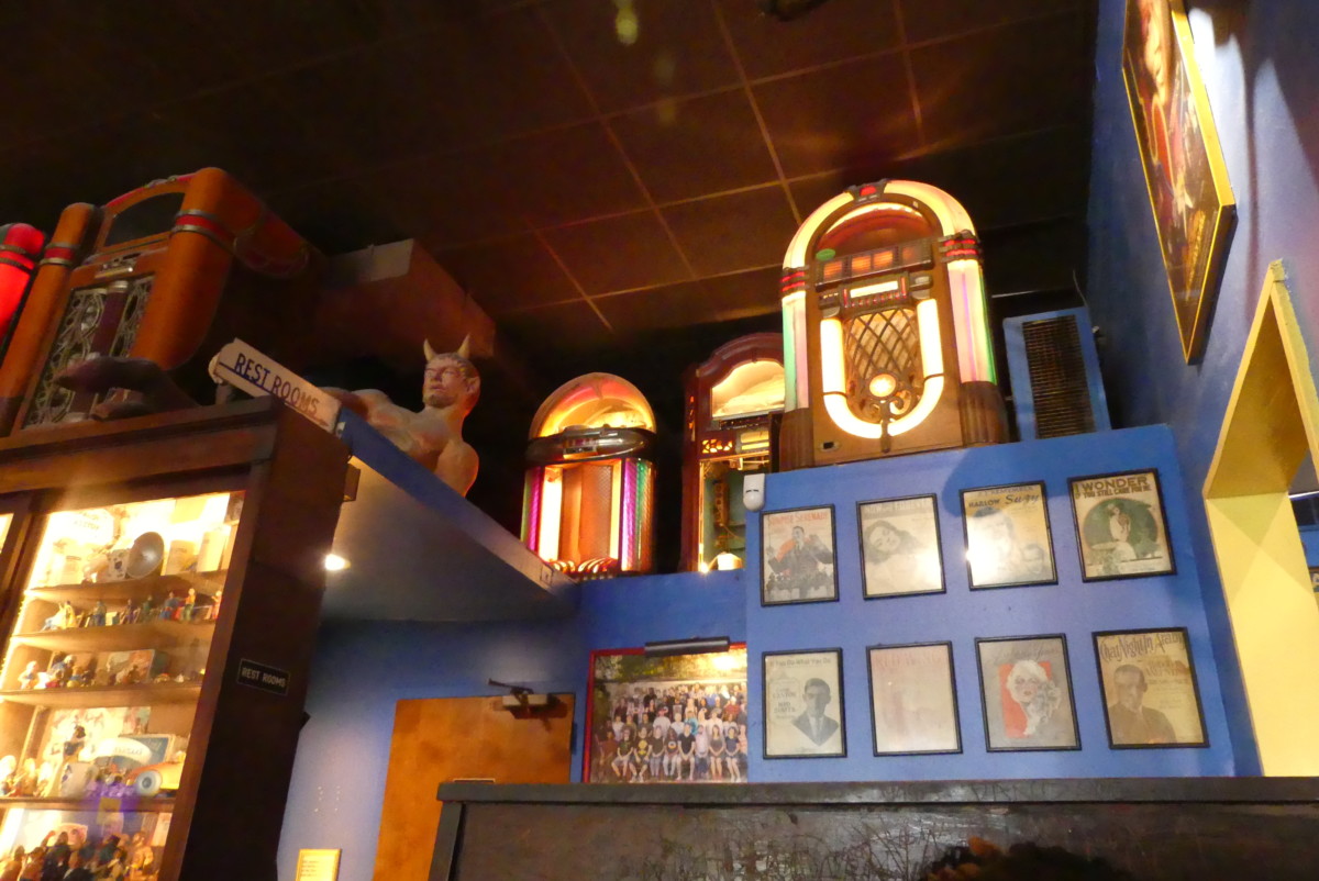 A few of the artifacts in the restaurant