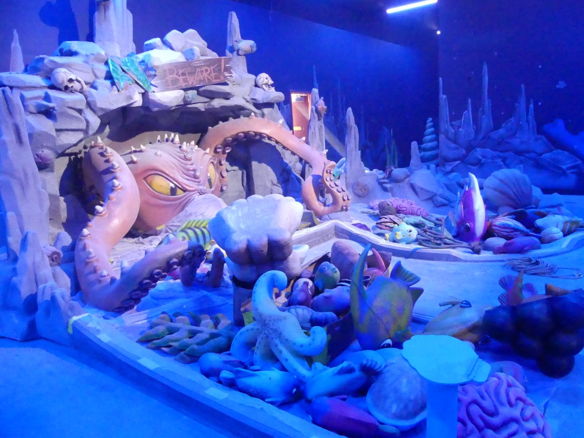 One of the indoor holes at Sky Pirates