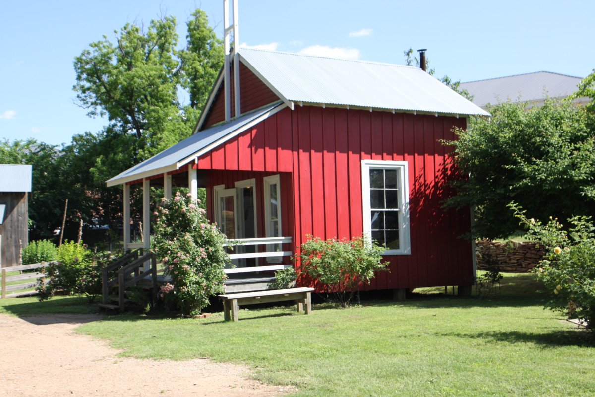 One room school house in The Governor Bill and Vara Daniel Historic Village 
