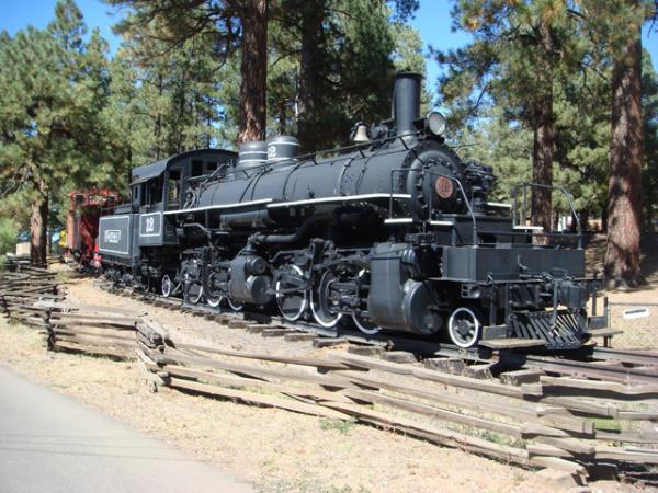 You'll find this locomotive engine on Hwy 180 north of Flagstaff, AZ, on the way to the Grand Canyon.
