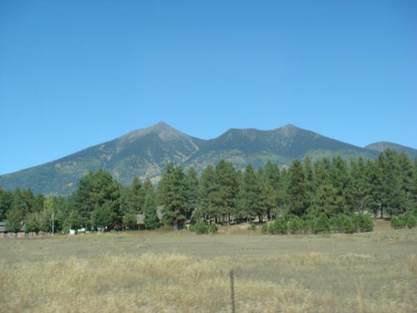 I managed to get a shot of Humphrey's Peak, the highest point in Arizona, near Flagstaff.