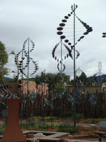These dynamic wind sculptures were found at one of the many different art galleries lined up on Canyon Road in Santa Fe, NM.