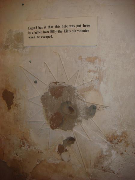You'll find bullet holes in the Lincoln County Courthouse, where they were supposedly created by the famous Billy the Kid as he escaped.