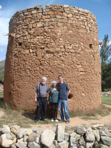 The family and I are in front of this Torreon, which still stands looking out for the Lincoln State Monument in New Mexico.