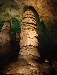 Some areas in the caves of Carlsbad Caverns National Park had huge mounds that made it look like a frozen waterfall.