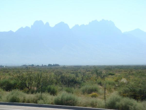 The jagged Organ Mountains are a sight to see in Tucson, AZ, that is, when it's not hazy like it was most of the time for us.