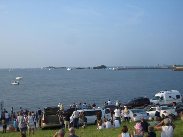 October - Cape Canaveral, FL 8th August, 2007.  Many of these folk had been there all day, waiting for the shuttle launch.  A dear friend in Orlando had tried to get me a VIP seat, but unfortunately, they were all gone.