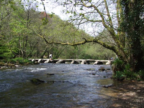 Tarr steps, an ancient clapper bridge.