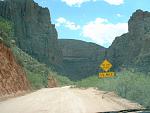 Heading to the twisting roads going up toward Tortilla Flat