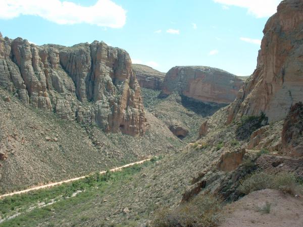 Looking to the southeast from whence we came