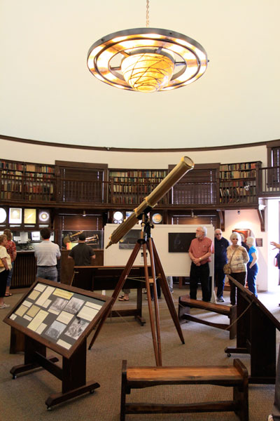 The museum in Lowell Observatory showcased some of the original telescopes used, as well as a listing of the historic discoveries made here.