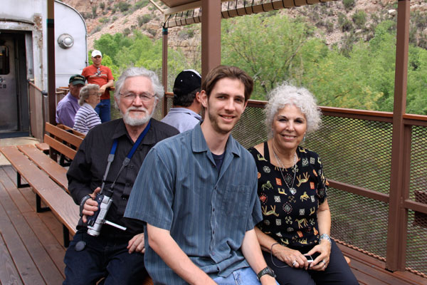 Here we are on one of the viewing cars which allowed us to get an external view of the Verde Canyon.