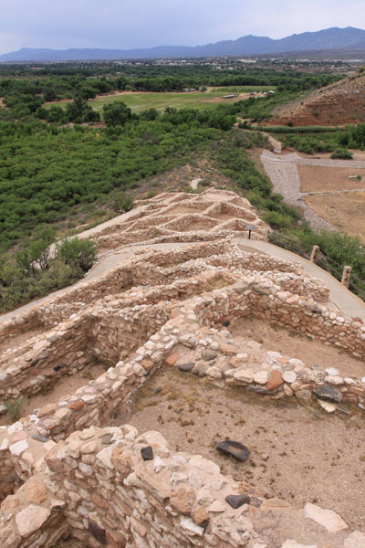 Up on the third floor roof of the Tuzigoot National Monument pueblo, you can see miles of the surrounding area.
