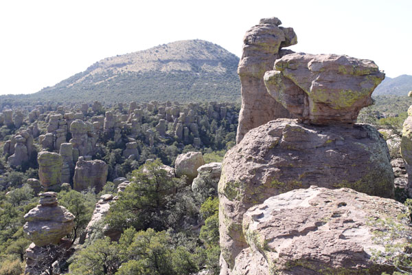 From Massai Point, many rock spires were the prominent feature of the Chiricahua National Monument.
