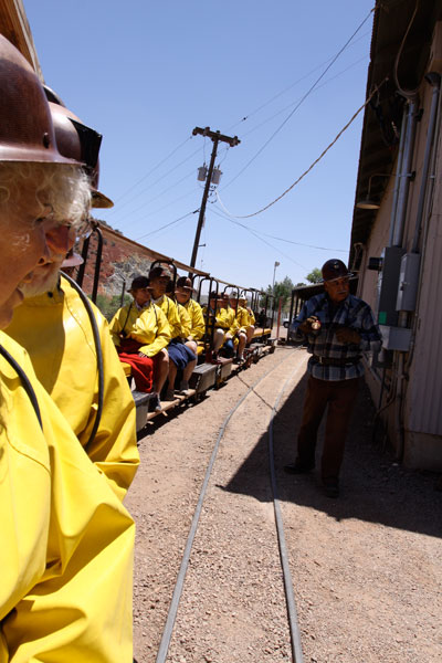 Our Queen Mine Tour train was preparing to take us 1500 feet into the Bisbee mines.