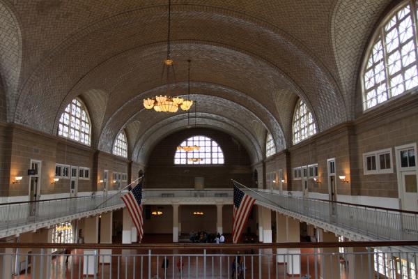 The inside of the Ellis Island Museum in New York used to be where millions of immigrants were processed.