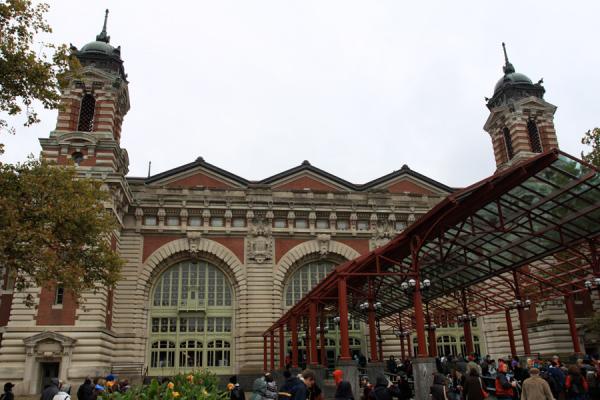We arrive at Ellis Island National Monument in New York and prepare to enter the museum.