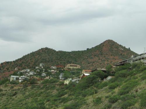 Looking back west at Jerome from AZ-89 east