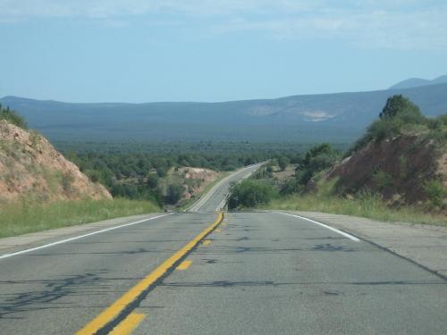 Pinions and junipers carpet the sides of AZ-89 between Prescott and Ash Fork.