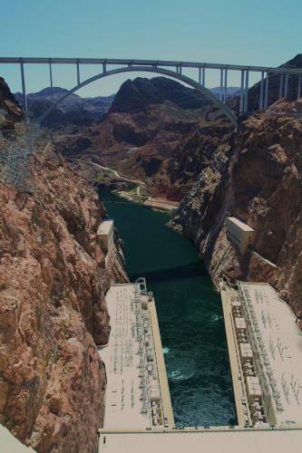 The Colorado River below Hoover Dam