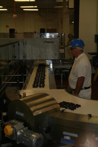 The production line at the Ethel M Chocolate Factory in Henderson, NV