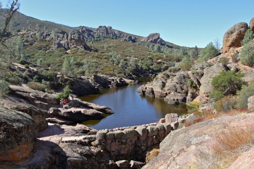The reservoir when we get to the top of the trail.