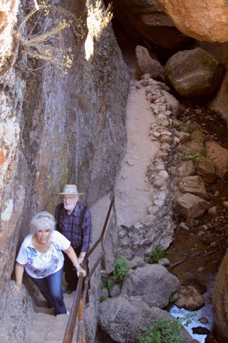 Now leaving the Bear Gulch caves and reaching the trail summit