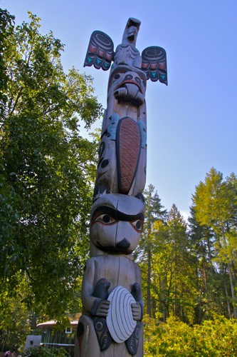 Random totem pole at the Butchart Gardens in BC, Canada.