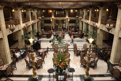 The recreation area of the Davenport Hotel in Spokane, WA