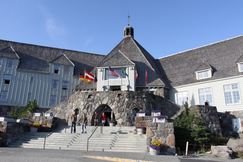 The famous Timberline Lodge near the summit of Mount Hood