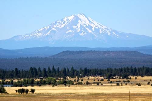 Passing Mount Shasta in California