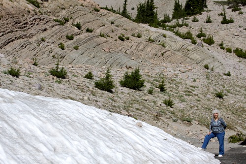 Glaciers have eaten away at the rocks in Lassen Volcanic National Park