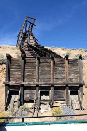 One of the old mining contraptions found in Gold Hill, NV using the V&T Railroad tour