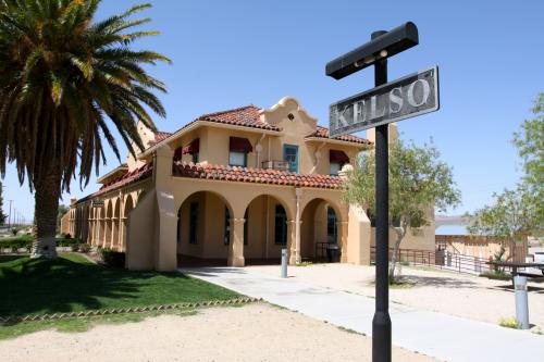 The Kelso Depot in Mojave National Preserve went from a World War II stopping point to a Visitor Center. The Union Pacific freights still pass by here.