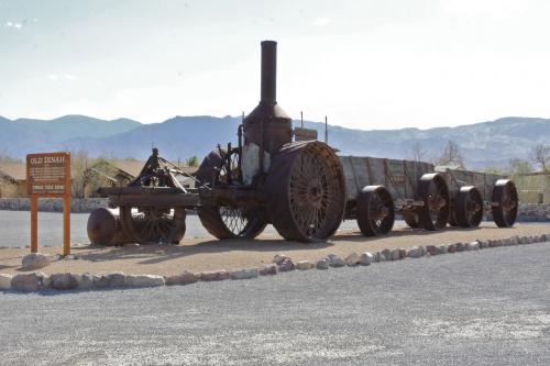 Steam engines eventually replaced the 20-mule teams for transporting Borax from Death Valley National Park.