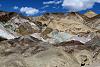 The highlight of Artists Drive is Artists Palette, where green and purple shades can be seen in Death Valley National Park.