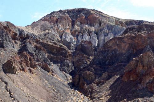 One of the peaks near Father Crowley Vista by the west entrance of Death Valley National Park.