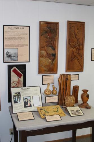 Wood crafts made by internees during the war