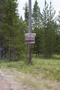 Entering Polebridge, Glacier NP