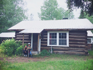 Homesteading cabin at Square Peg Ranch which is run by the North Fork Hostel in Polebridge.
No running water (except for a natural spring), no electricity (all propane lights).  Despite the lack of modern amenities this was our favorite stop.