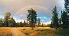 View from our homesteading cabin during our last night in Polebridge, Glacier NP