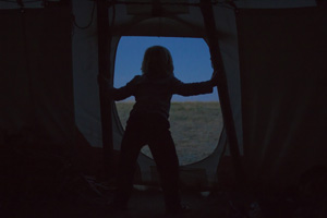 camping out in a teepee at Lodgepole Gallery in Browning, MT on the Blackfeet Indian Reservation