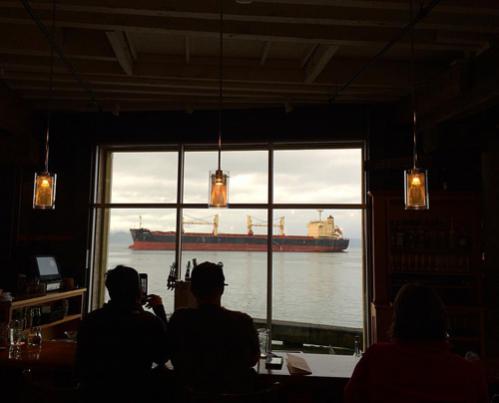 Buoy Brewery in downtown Astoria.  Right on the Columbia River.  Fun place to eat and can't beat the scenery