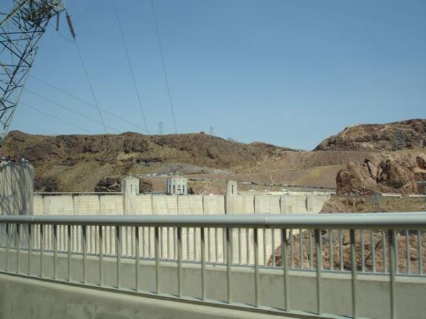 Hoover Dam, which separates NV and AZ