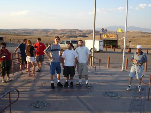 All of us standing on 4 Corners (AZ, NM, CO, UT)